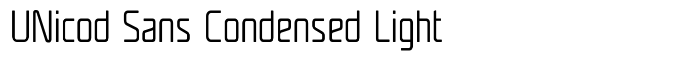 UNicod Sans Condensed Light